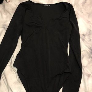 Wire V Neck Body Suit